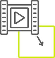 Footage Line Two Color Icon vector