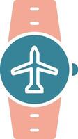 Airplane Mode Glyph Two Color Icon vector