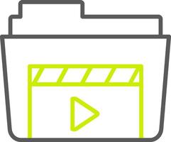 Footage Line Two Color Icon vector