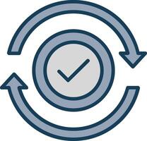 Refresh Line Filled Grey Icon vector