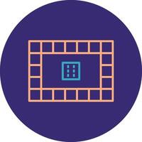 Board Games Line Two Color Circle Icon vector
