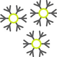 Snowflakes Line Two Color Icon vector