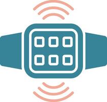 Connection Glyph Two Color Icon vector