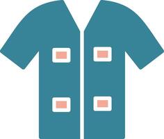 Shirt Glyph Two Color Icon vector