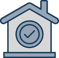 House Line Filled Grey Icon vector