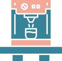 Coffee Machine Glyph Two Color Icon vector