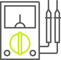 Multimeter Line Two Color Icon vector