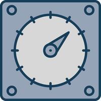 Timer Line Filled Grey Icon vector