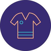 Shirt Line Two Color Circle Icon vector