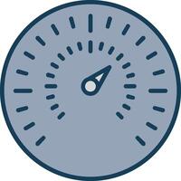 Gauge Line Filled Grey Icon vector