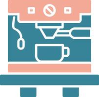 Coffee Machine Glyph Two Color Icon vector