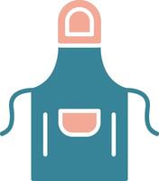 Apron Glyph Two Color Icon vector