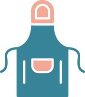 Apron Glyph Two Color Icon vector