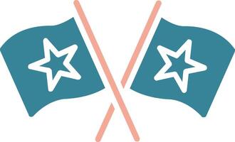 Flags Glyph Two Color Icon vector