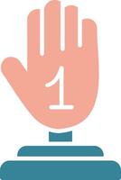 Hand Glyph Two Color Icon vector