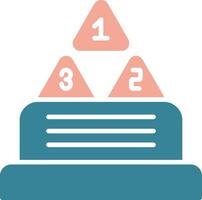 Number Glyph Two Color Icon vector