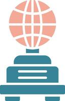 Globe Glyph Two Color Icon vector