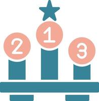 Leaderboard Glyph Two Color Icon vector