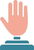 Hand Glyph Two Color Icon vector