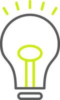 Bulb Line Two Color Icon vector