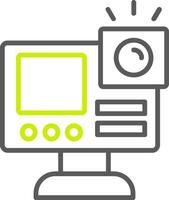 Gopro Line Two Color Icon vector