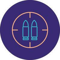 Ammo Line Two Color Circle Icon vector