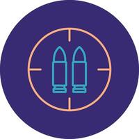 Ammo Line Two Color Circle Icon vector