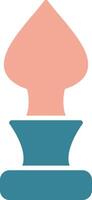 Curtain Top Glyph Two Color Icon vector