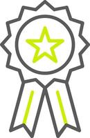 Badge Line Two Color Icon vector