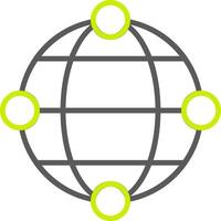 Internet Line Two Color Icon vector