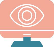 Computer Glyph Two Color Icon vector