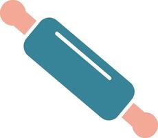 Rolling Pin Glyph Two Color Icon vector