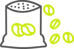 Beans Bag Line Two Color Icon vector