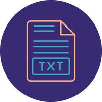 Text File Line Two Color Circle Icon vector