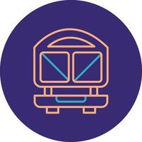 Sandwich Press Line Two Color Circle Icon vector