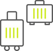 Suitcases Line Two Color Icon vector