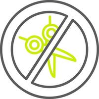 No Scissors Line Two Color Icon vector