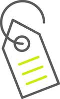 Tag Line Two Color Icon vector