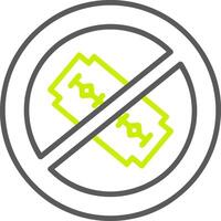 No Blade Line Two Color Icon vector