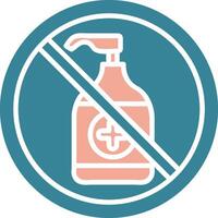 Prohibited Sign Glyph Two Color Icon vector