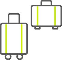 Suitcases Line Two Color Icon vector