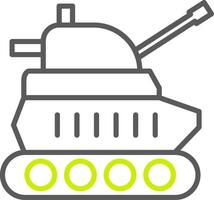 Tank Line Two Color Icon vector