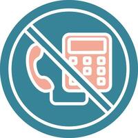 Prohibited Sign Glyph Two Color Icon vector