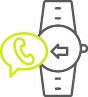 Incoming Call Line Two Color Icon vector