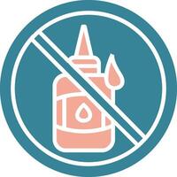Prohibited Sign Glyph Two Color Icon vector