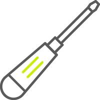 Screwdriver Line Two Color Icon vector