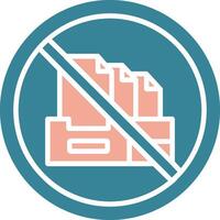 Prohibited Sign Glyph Two Color Icon vector