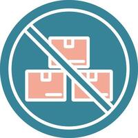 Prohibited Sign Glyph Two Color Icon vector