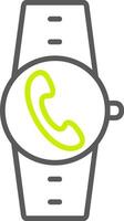 Incoming Call Line Two Color Icon vector