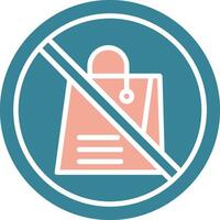 Prohibited Sign Glyph Two Color Icon vector